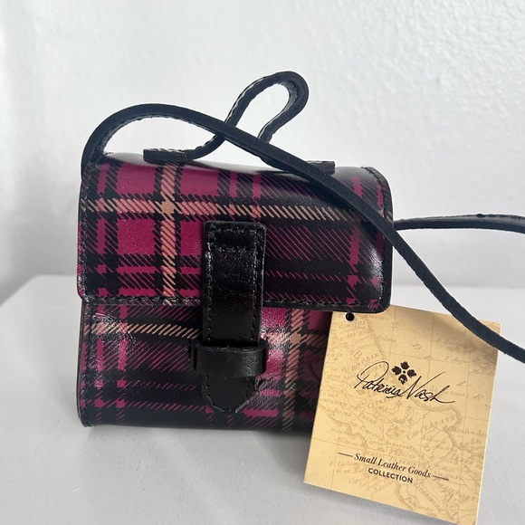 PATRICIA NASH Tartan Beet Mini Bag Crossbody Strap NWT - Picture 5 of 10